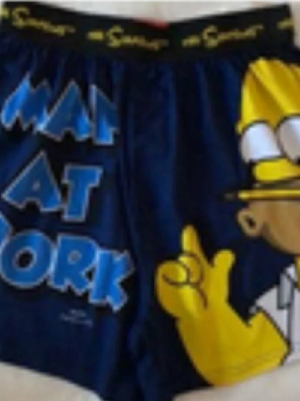 Boxer shorts The Simpsons mens new size S cotton waist (28-30") Briefly Stated